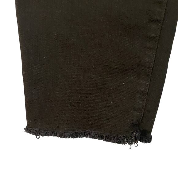 L'AGENCE Black Straight Fringe Raw Edge Trim Ankle Denim Jeans Women Sz 23 - Picture 7 of 9